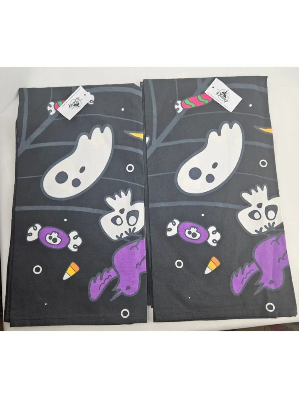 Disney Kitchen Towel SET of 2 Halloween Mickey Mouse Pumpkin Boo Ghost Candy Cor